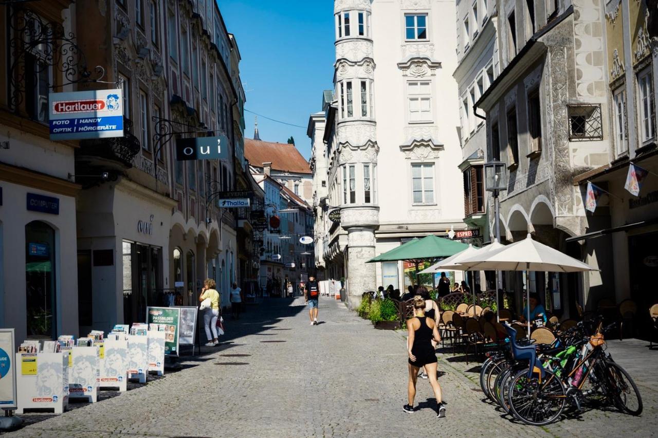 Cozy Apartment Steyr Mitte, Ruhig, Parkplatz, Terasse, 2 Schlafzimmer, Wlan エクステリア 写真